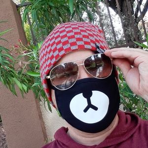 LOT of 3 Cute Bear Face Dust / Face Masks. Rewash